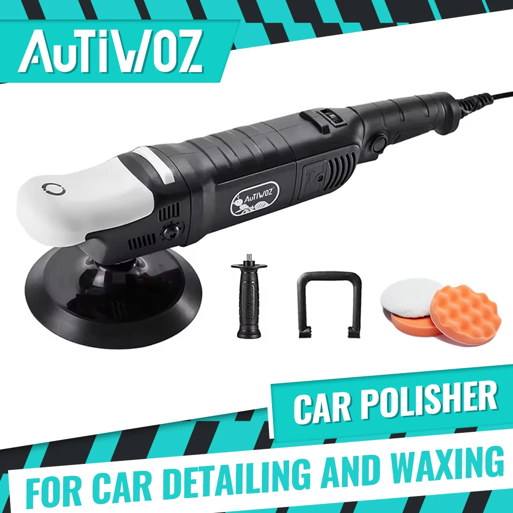 

AUTIWOZ 6-дюймовый комплект роторной полировки автомобиля 1000-3800 об/мин с 6 переменными скоростями для полировки и вощения деталей автомобиля