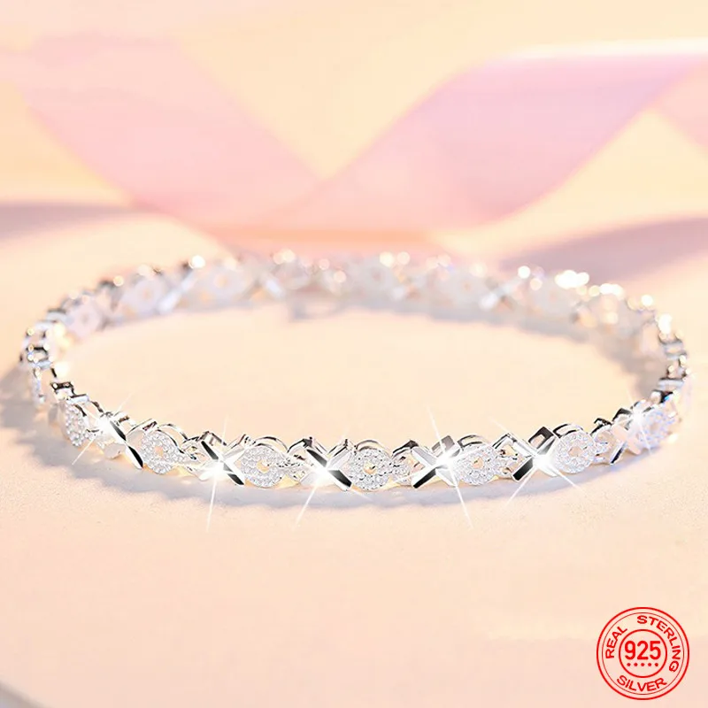 2024 New 925 Sterling Silver Fashion Multiple Styles Bracelet Chain For Women Fashion Wedding Party Beautiful Jewelry Gift