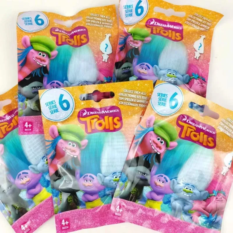 

Trolls Poppy Biggie Guy Diamond Cooper Cartoon Cute Doll Blind Box Toy Creative Peripheral Movies Ornament Surprise Gift Box