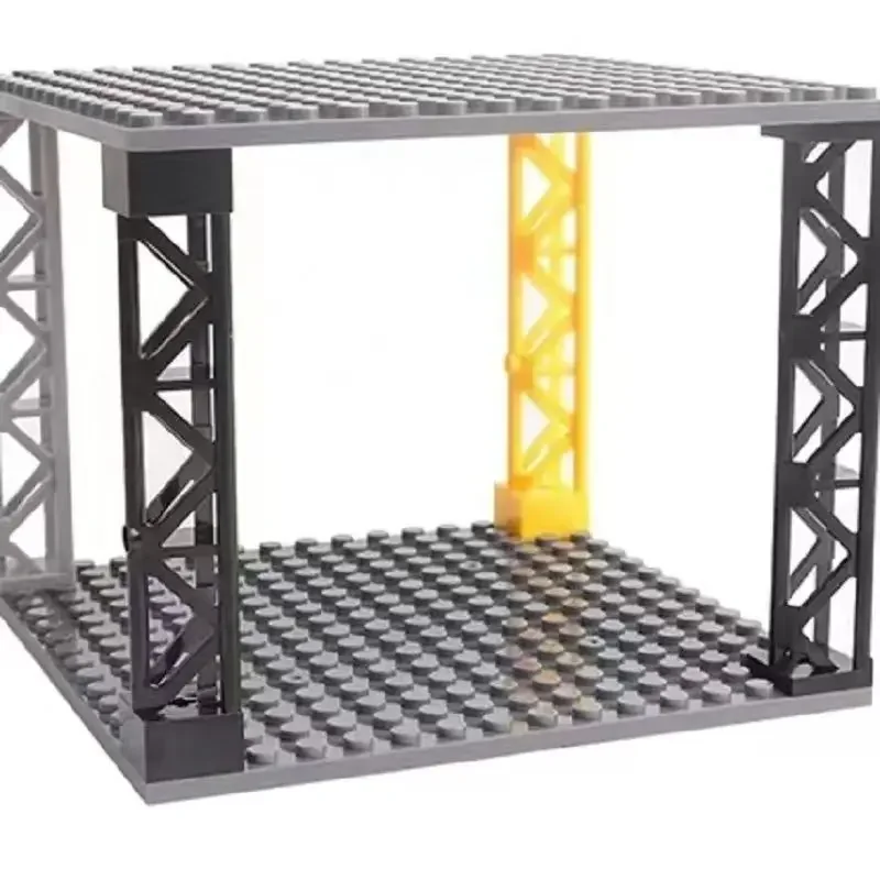 20 piezas/10 Uds. Soporte de vía de tren pilar Moc piezas de bloques de construcción 95347 58827 2x2x10 poste de viga DIY arquitectura ladrillos juguete