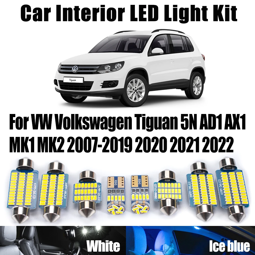 

Canbus For VW Volkswagen Tiguan 5N AD1 AX1 MK1 MK2 2007-2018 2019 2020 2021 2022 Interior Map Dome Light Ceiling LED Bulb Kit