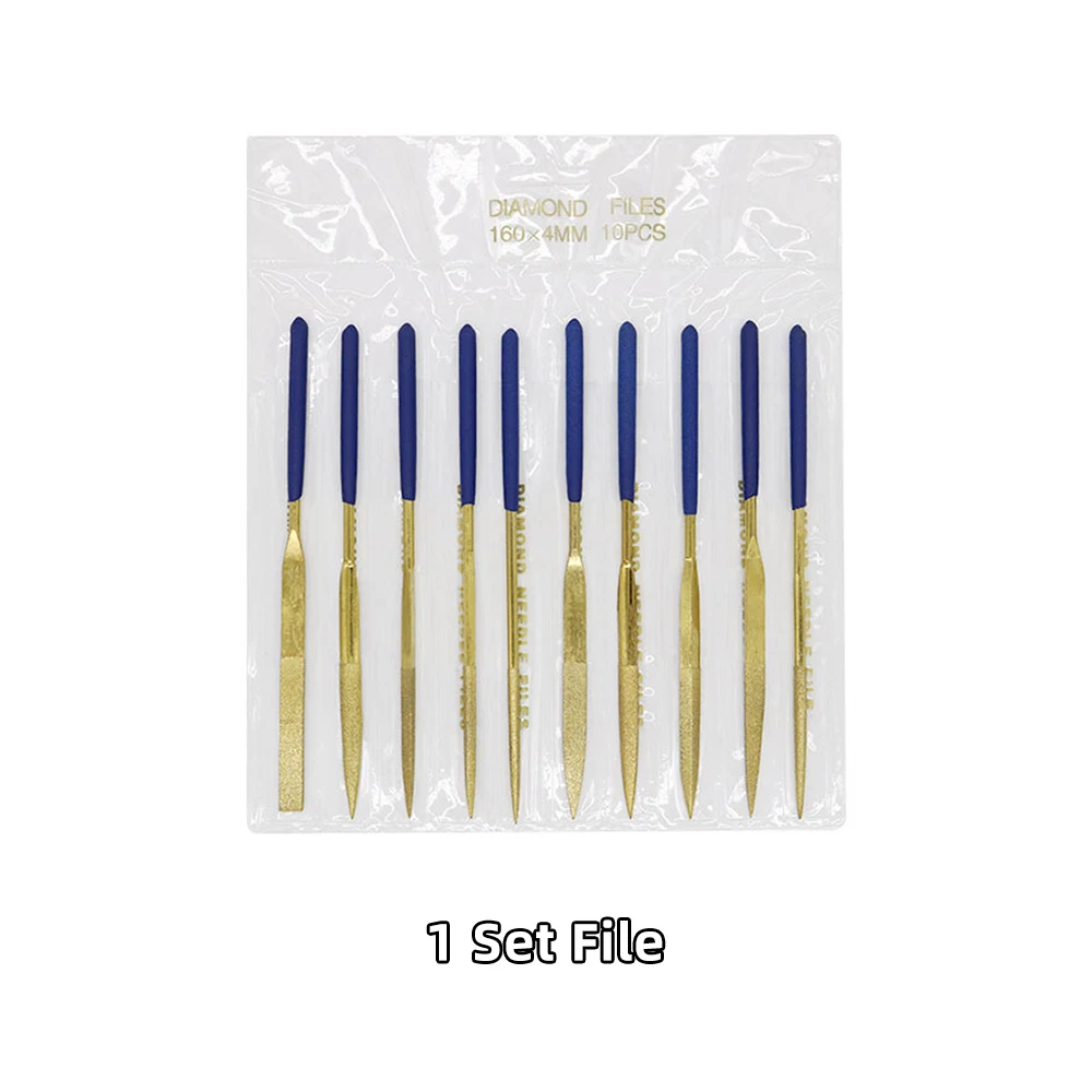 Woodworking Carving Diamond Steel File Set Metal Polishing Hand Needle File Tools  Rasp File Kit High Quality Brass woodcut File