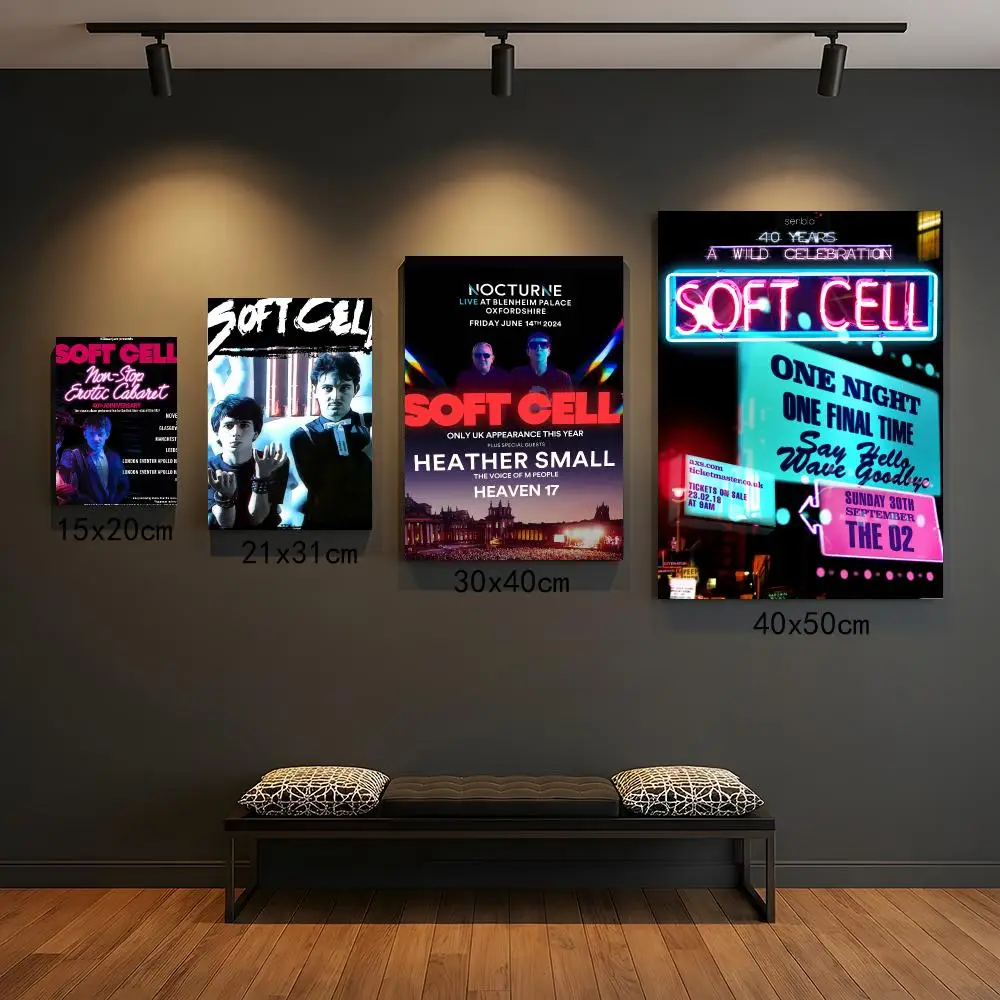 band S-Soft Cell-L Poster Peel and Stick Wall Art for Cafe Office Bar and Home Decoration