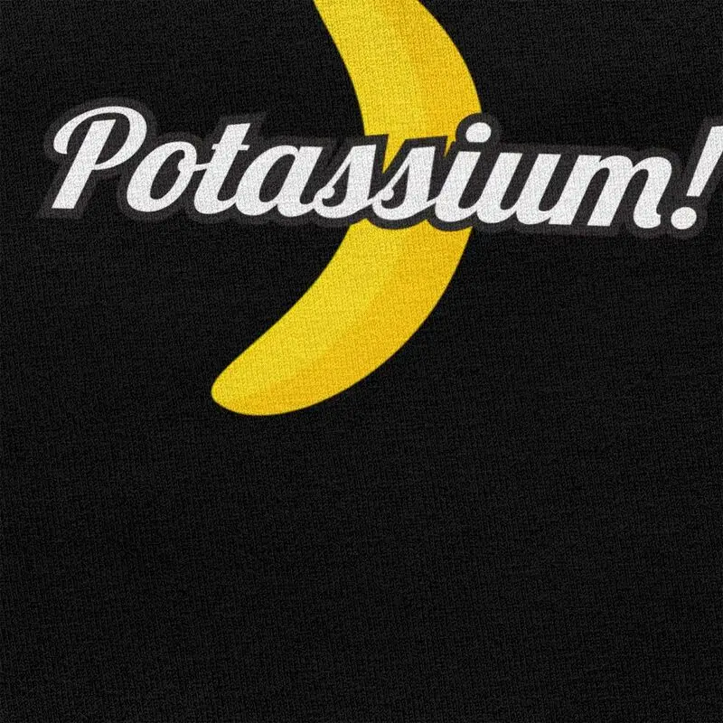 เสื้อยืดลายกล้วยโพแทสเซียมตลกๆ สำหรับผู้ชาย แขนสั้น แฟชั่นลำลอง เสื้อยืดสตรีทแวร์ ฤดูร้อน ผ้าฝ้าย 100%