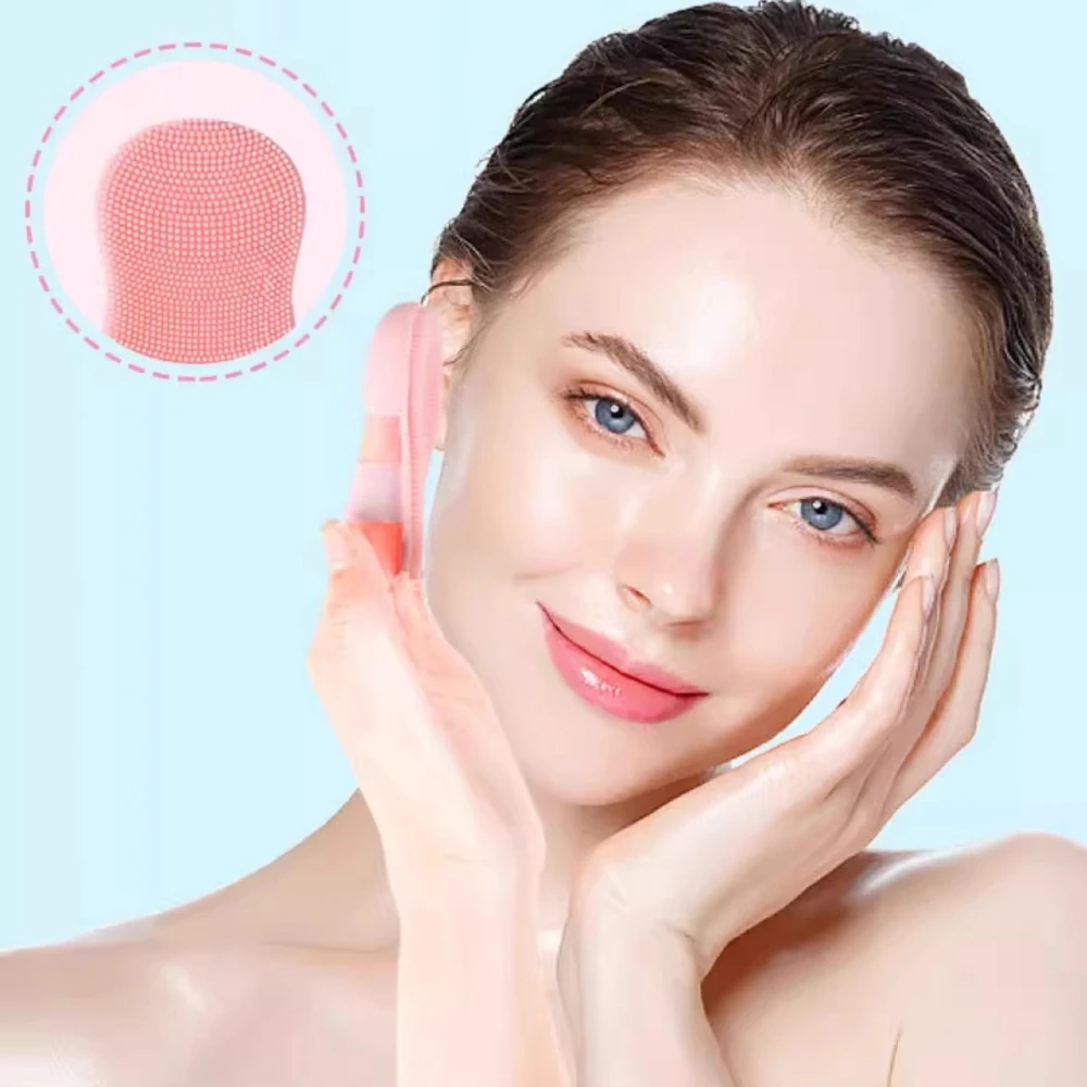 1pc Face Scrubber Mini Facial Brush Wash Exfoliator Finger Glove Pads Handheld Cleansing Brushes Tool Skin Care Deep Clean
