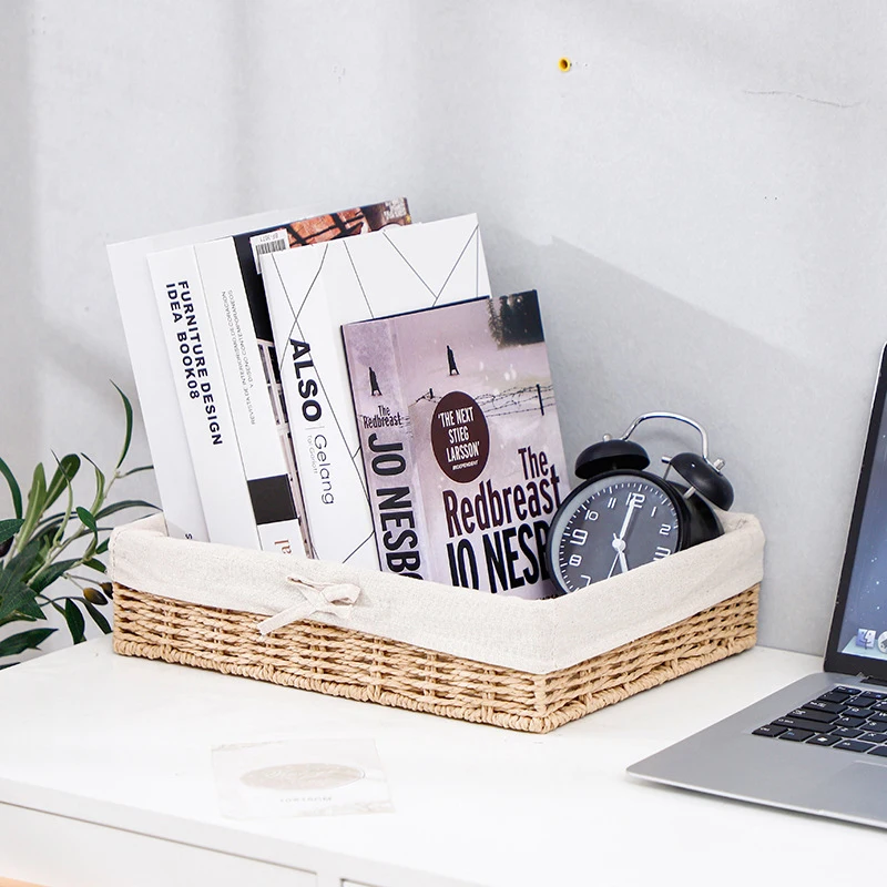 Japanese Style Rattan Weave Storage Basket For Kitchen Fruit Dish Food Bread Sundries Organizer Rattan Picnic Storage Case