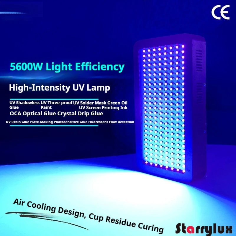 

Air Cooling High Power LED UV Curing Light for UV Glue Ink Green Solder Mask Varnish Screen Exposure
