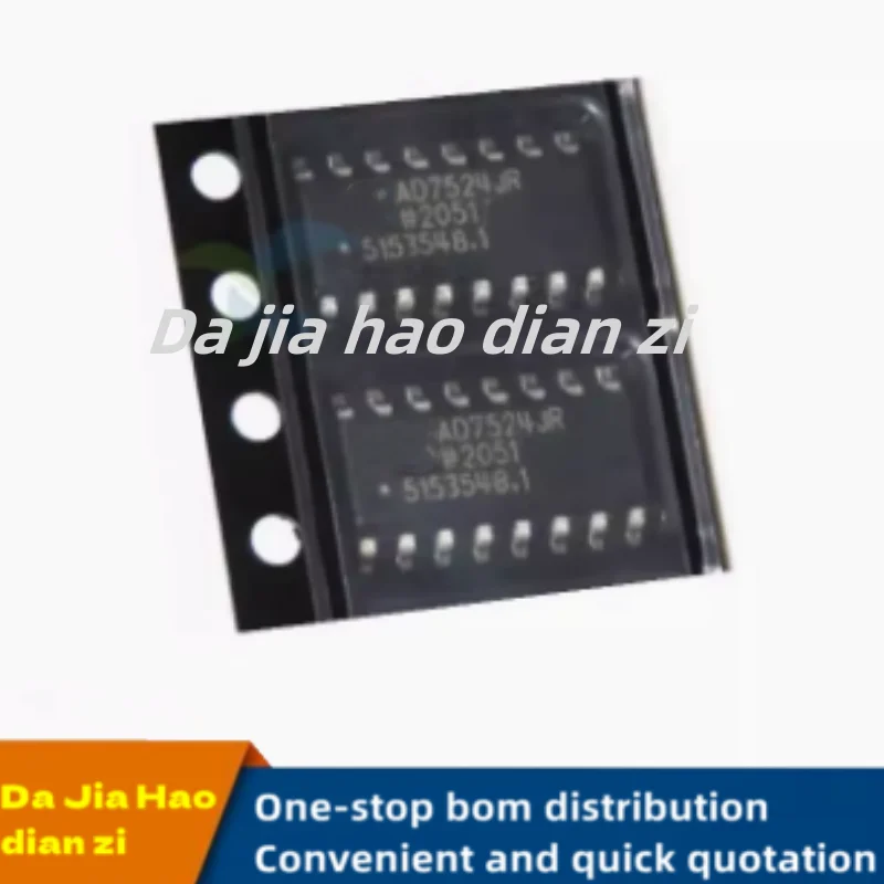 2pcs/lot AD7524 AD7524JR SOP-16 Digital to analog converter ic chips in stock