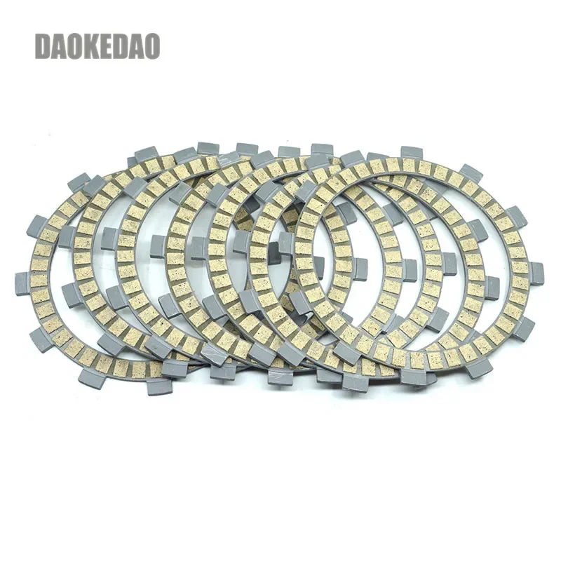 For Kawasaki KL250 Super Sherpa KL 250 1997 2000-2009 Dirt Bike Fiber Clutch Friction Disc Plate Kit 7 Pieces Motorcycle Parts