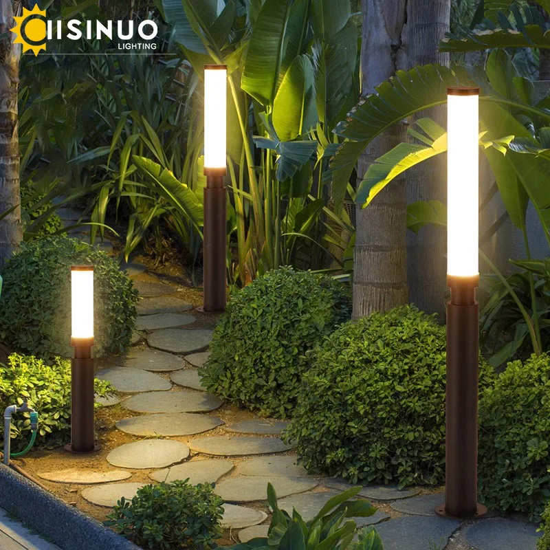 Outdoor LED Landscape Lighting Super Bright Pillar Street Lamp Energy Saving Anti-Corrosion Pathway Lighting for Patio Park Squa
