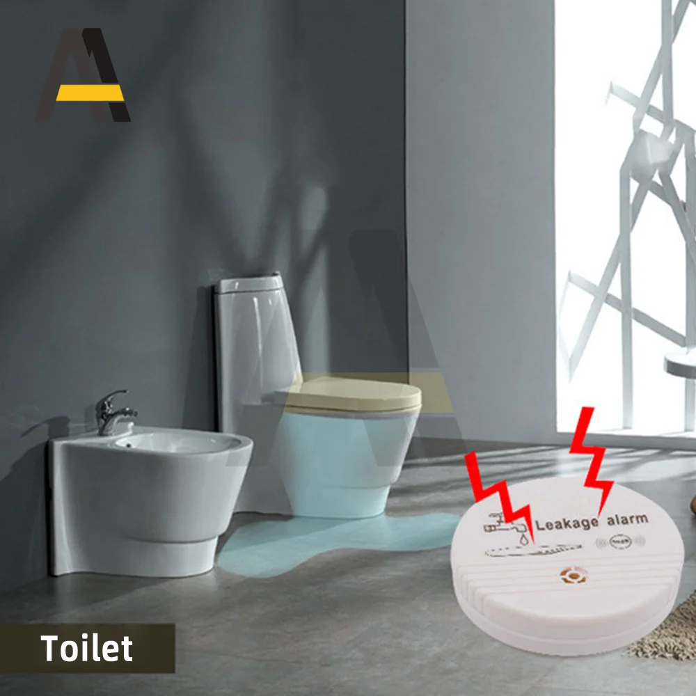 9V Water Leakage Sensor Alarm Detector 90dB Sounder Voice Wireless Water Leakage Alarm Detector Home System