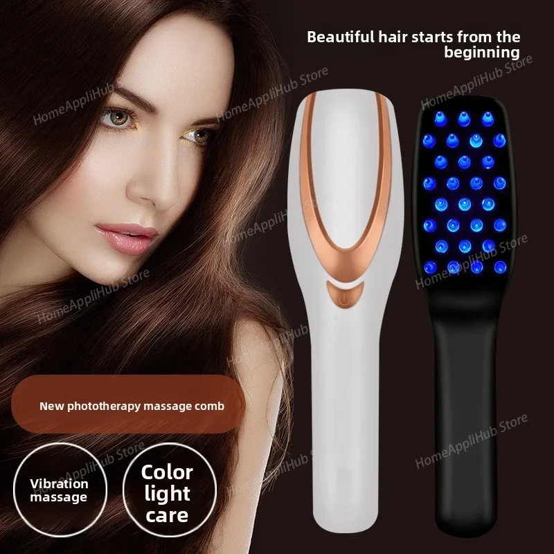 Electric Vibration Massage Comb Hair Growth Care Anti Hair Loss Phototherapy Scalp Massager Comb USB Rechargeable machine