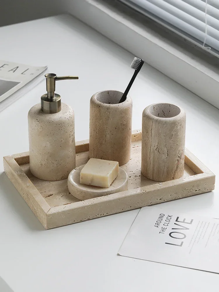ahunderjiaz-distributeurs-de-savon-portables-style-wabi-sabi-ensemble-de-salle-de-bain-lavage-bain-de-bouche-gobelet-a-brosse-a-dents-porte-savon-4-pieces