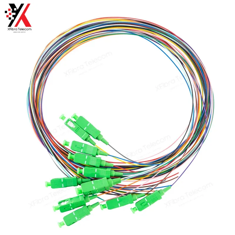 

SC APC 12-Cores Square Head Pigtail Strand Single Mode PVC 0.9Mm Optic Fiber Jumper Patch Cable