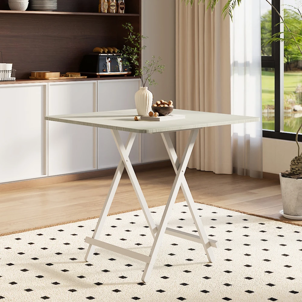 Modern wooden folding dining table multifunctional square dining apartment small folding telescopic