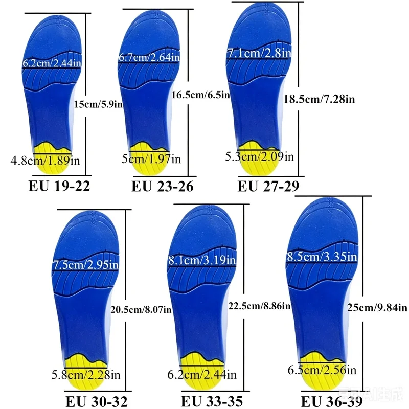 Picture 6: Kids Orthotics Flat Foot High Arch Support Insoles for Children Adult Plantar Fasciitis Comfort Sports Running Shoes Pads