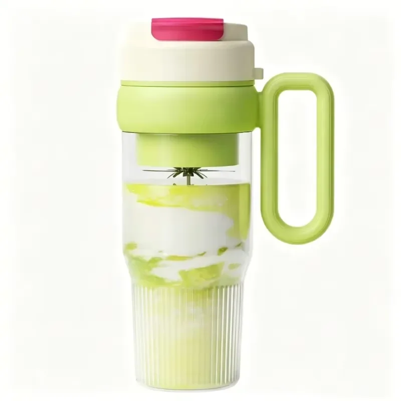 Portable 700ml Electric Mixing Cup with Handle Rechargeable Blender for Smoothies Shakes Home Office Use