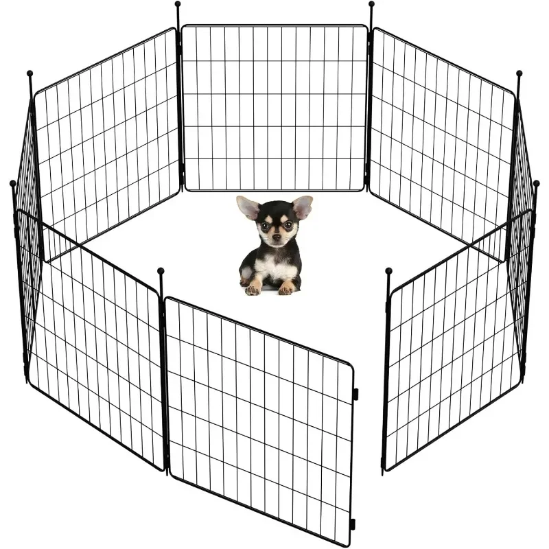 Dog Playpen Designed for Puppies/Small Dogs, Expandable Pen Indoor/Outdoor Use, 24 inch 8 Panels