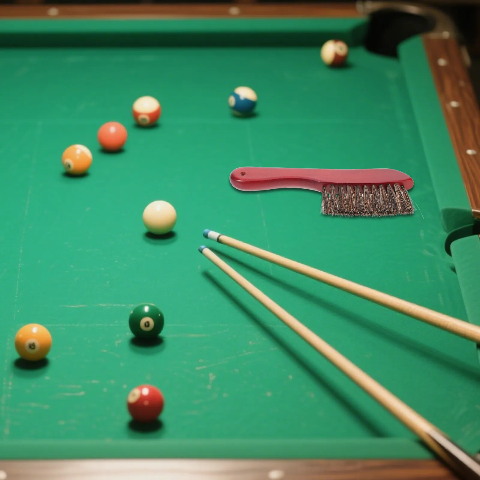 

Billiard Pool Table Brush Soft Horse Hair Wood Handle Professional Cleaner for Home Bar Game Rooms Pool Table Cleaner