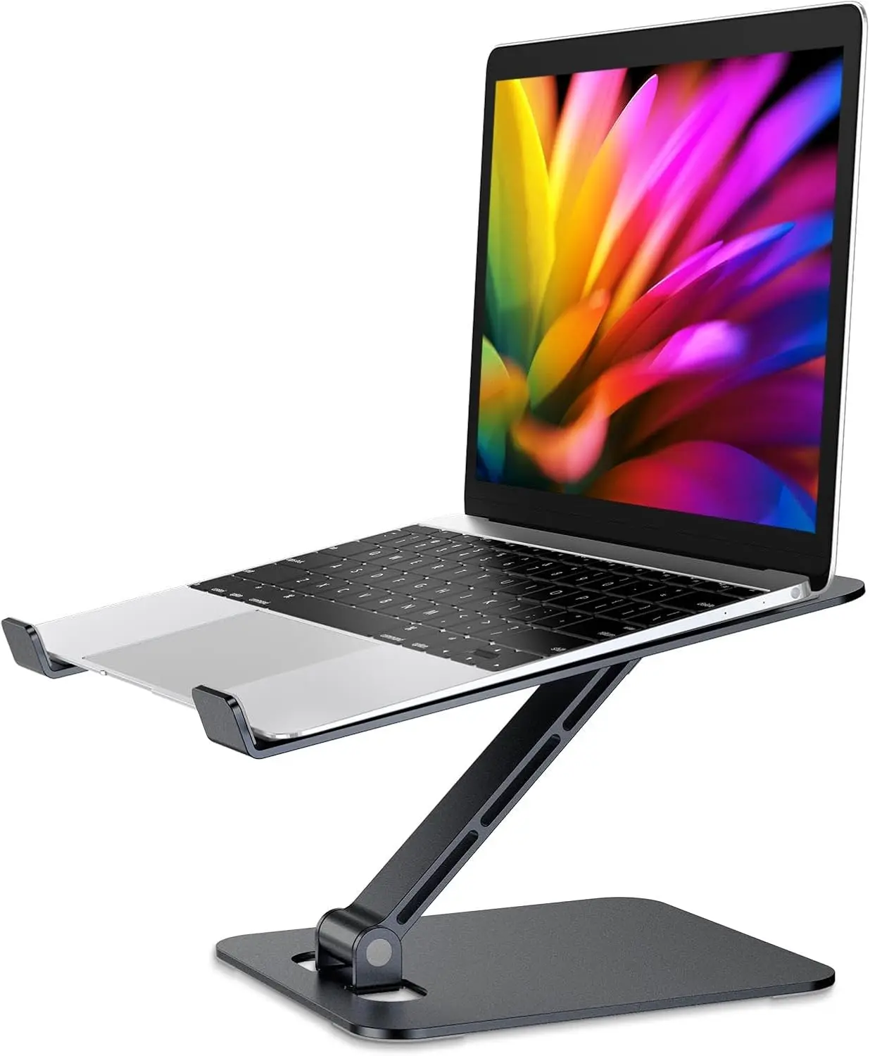 

Foldable Laptop Stand, Height Adjustable Ergonomic Aluminum Portable Riser for Desk, Compatible with 10-16" Laptops (Black)