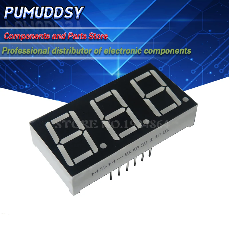 5PCS 7 Digital tube segment common Anode Red 3 Bit digital Tube 0.56 inch 12 needles Red LED Display