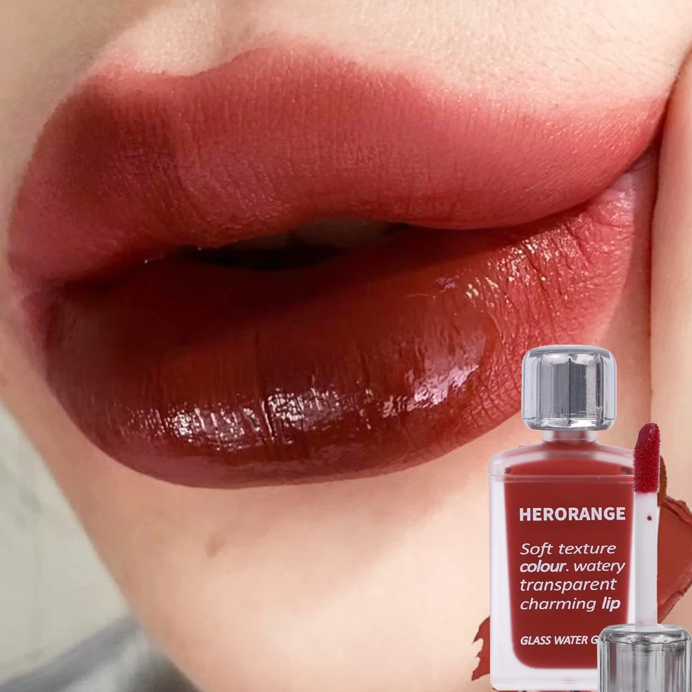 Zwarte Spiegel Water Licht Lip Glazuur Hoogglans Hydraterende Langdurige Niet Vervagende Vloeibare Lippenstift Sexy Rode Lippen Make-Up Cosmetica