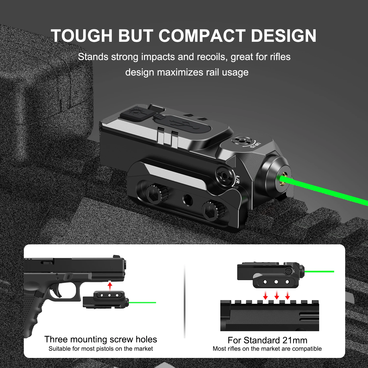 Ultra Light Laser Dot Sight Dual Beam Optional Anti-Impact Structure Long Distance Shooting Accessory.