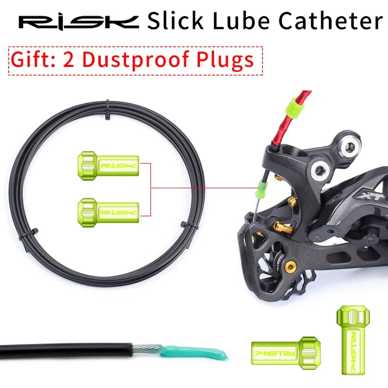 RISK 3 Meters Bicycle Bike Slick Lube Liner Catheter Replacement Kit For Road Mountain Derailleur Shift Brake Inner Cable Line