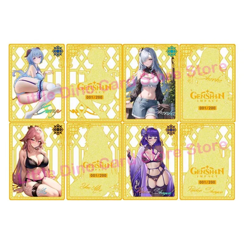 

New Metal Card Genshin Impact Collection Card Hu Tao Yae Miko Shen He Goddess Story Doujin Toys And Hobbies Gift