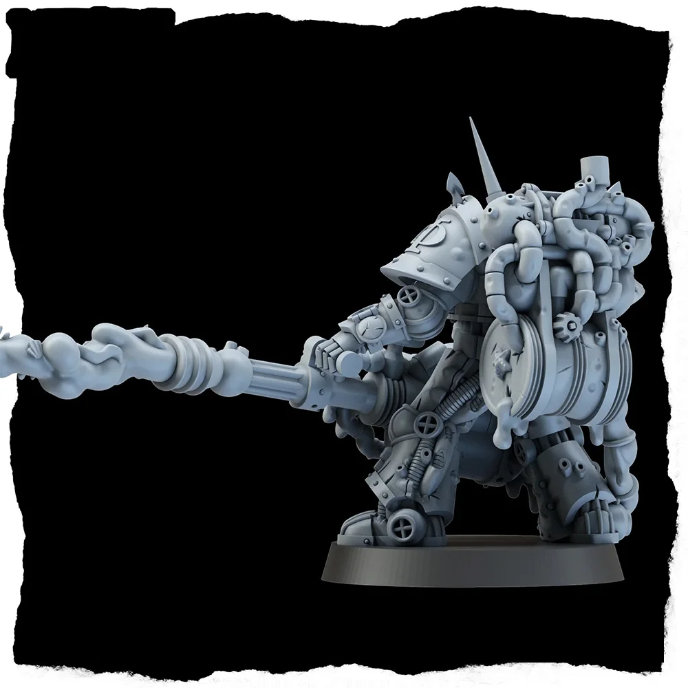 Fetid Dredge Flammer Miniature, Figure, Space Walker, Plasma Gun, HD 3D Printed Resin Model, Action Guard Proxy Wargame