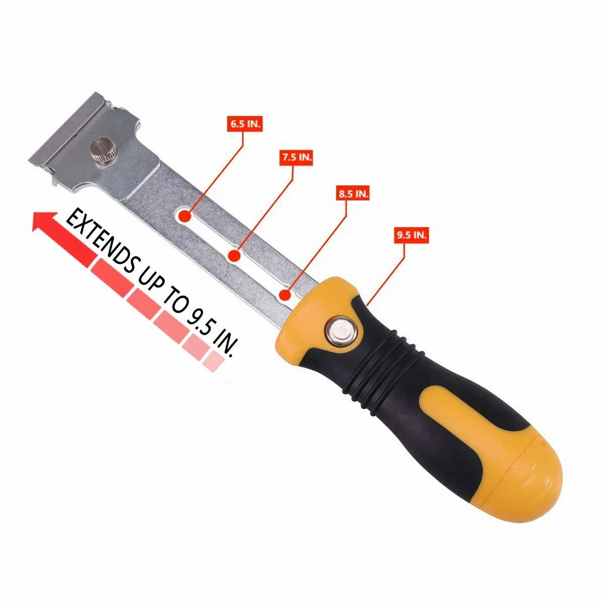 Single Edge Blade Scraper with Extendable Handle for Surface Wall Cleaning Hand Tool Knife Floor Paint Sticker Glue Gum Remover