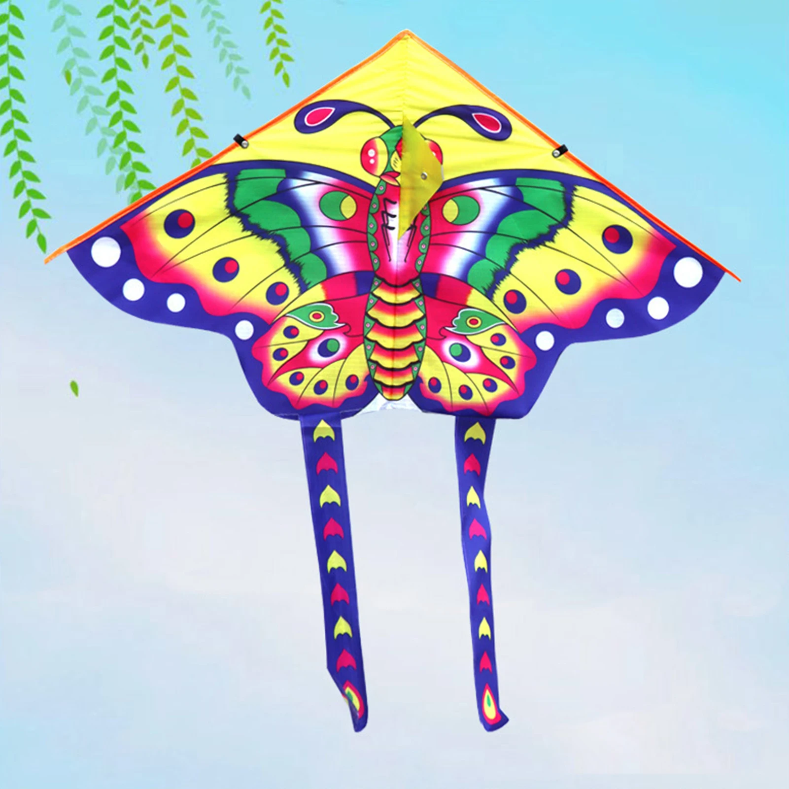 Wholesales Butterfly Kites Large Delta  Easy to Fly Large Single Line Kite with Tails Kids Kite for Family Outdoor Games