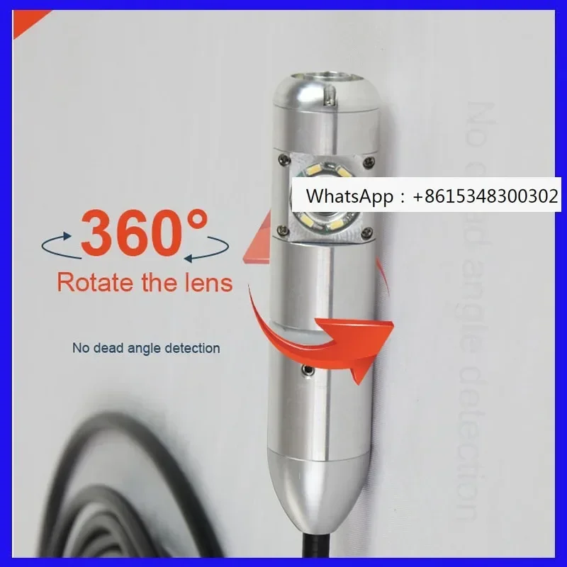 360 Rotating Sewer Inspection Camera 2023 New Arrival Smart CCTV Handheld Endoscope Dual Camera Double Lens Recharge Battery