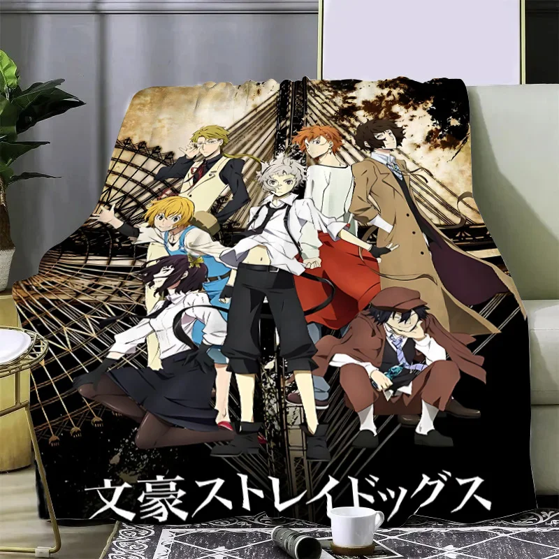 Anime Bungo Stray Dogs Printed Blanket Picnic Blankets Warm Blanket Soft and Comfortable Blanket Home Travel Birthday Gift