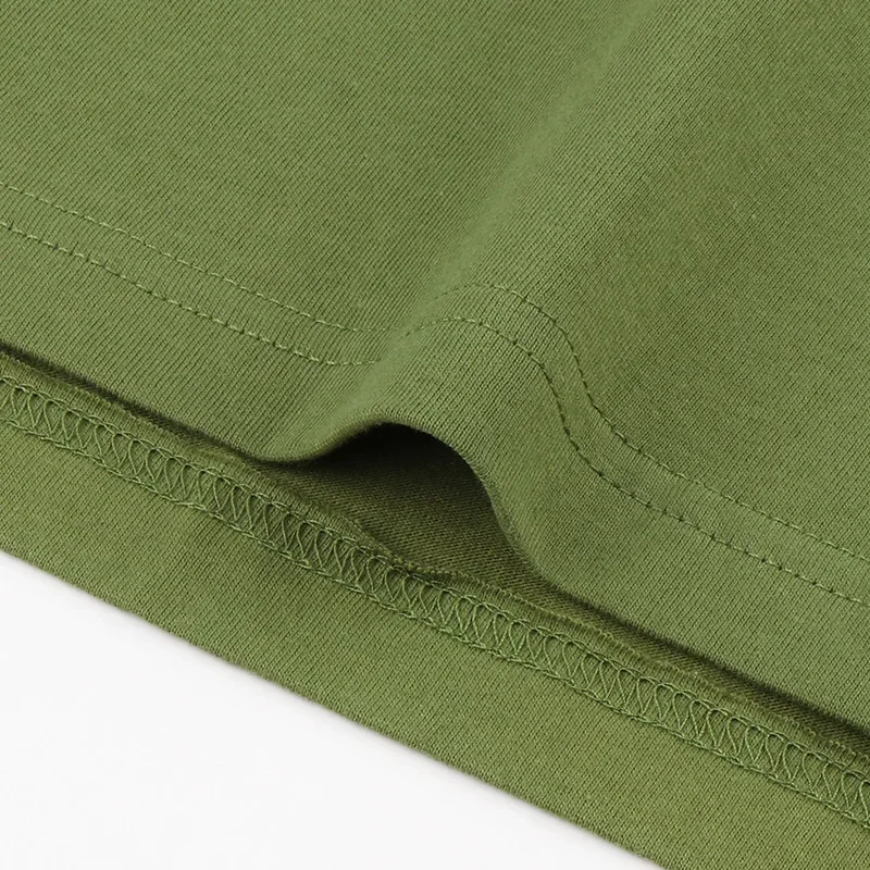 تي شيرت ثقيل الوزن من القطن الخالص بأكمام قصيرة للجنسين كاجوال بنمط أساسي فضفاض مناسب لربيع وصيف #4