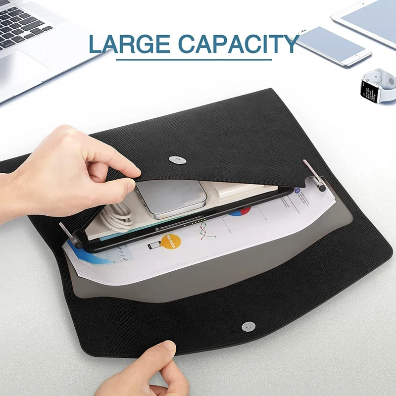 A4 Pu Leather Document Cases,A4 Snap Button Document Folder,Business Pu Leather A4 Pocket,Document Organizer