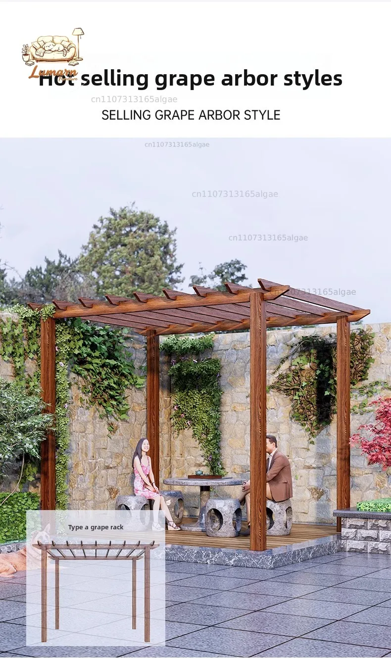 Grape shelf Garden Outdoor preservative wood climbing vine