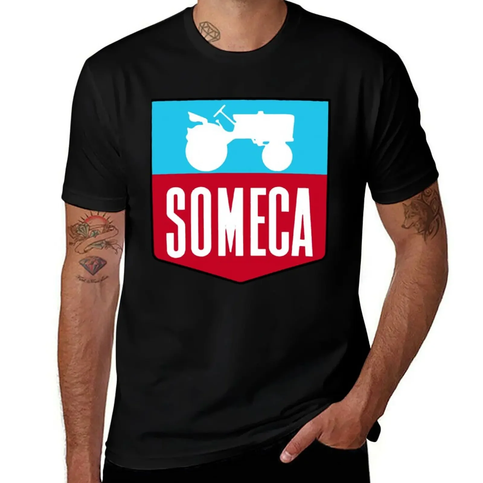 Someca Camiseta clásica, camisetas holgadas, camiseta con gráfico, camisetas para hombre de algodón