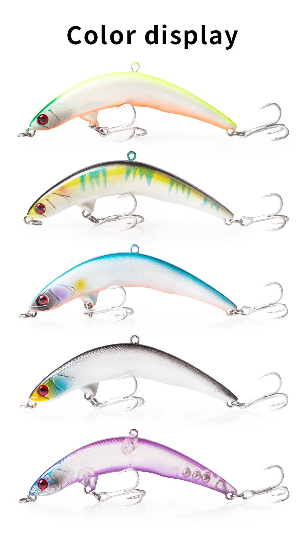Hanlin 8,5 cm 7g gebogener Bleistift köder Top water Swimbaits schwimmende Kunststoff Hart körper Minnow Wobble Angel köder für Hecht Bass Tackle – Detail 9