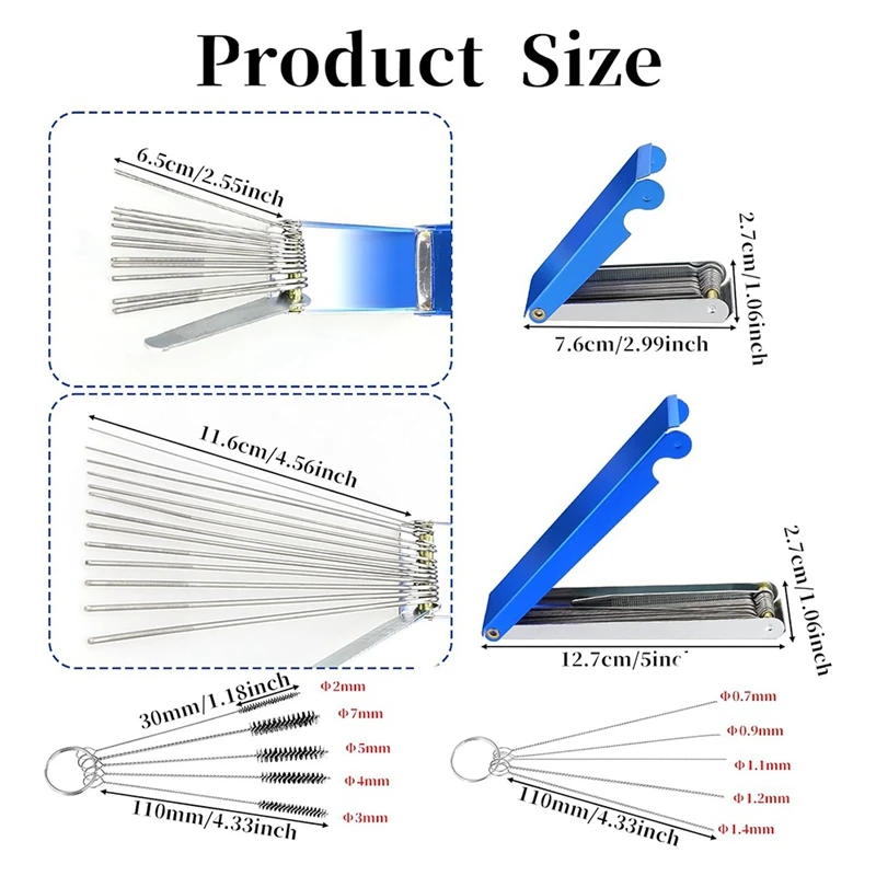 Ferramenta de limpeza de orifício, 4 unidades, kit de ferramentas de limpeza de ponta de tocha de corte, conjunto de limpeza de ponta de soldagem para bicos de gás de fogão de soldagem