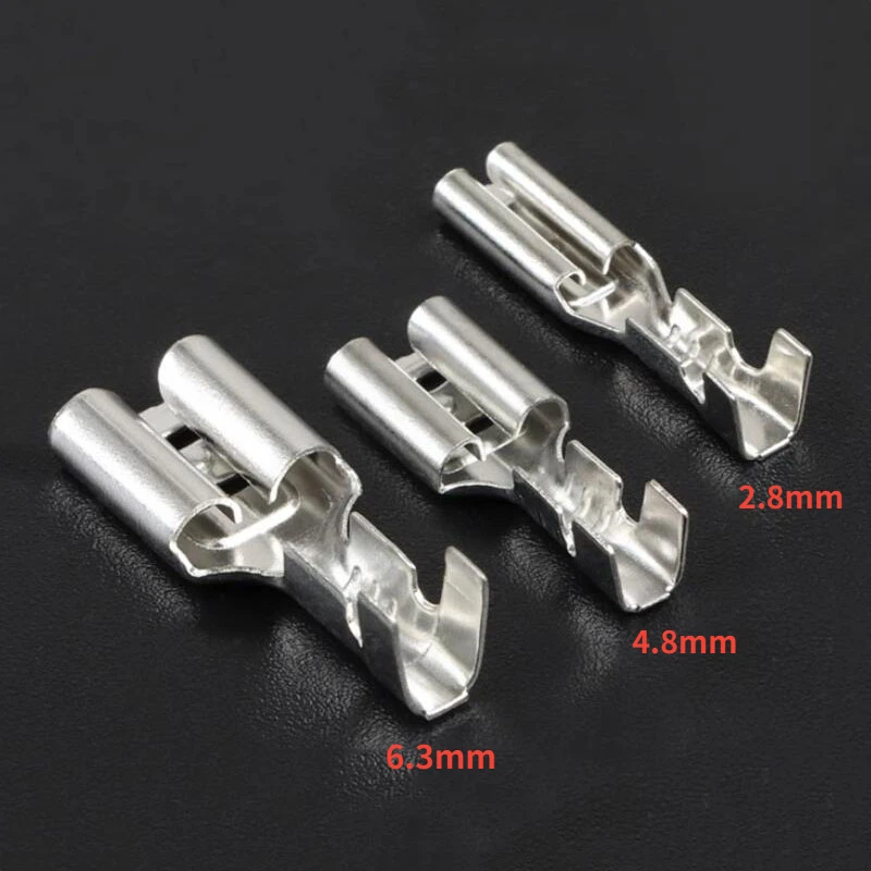 20sets / Lot 2.8mm 4.8mm 6.3mm The Insulating Insert Spring Cold Crimp Terminal of The Plug with Transparent Cover