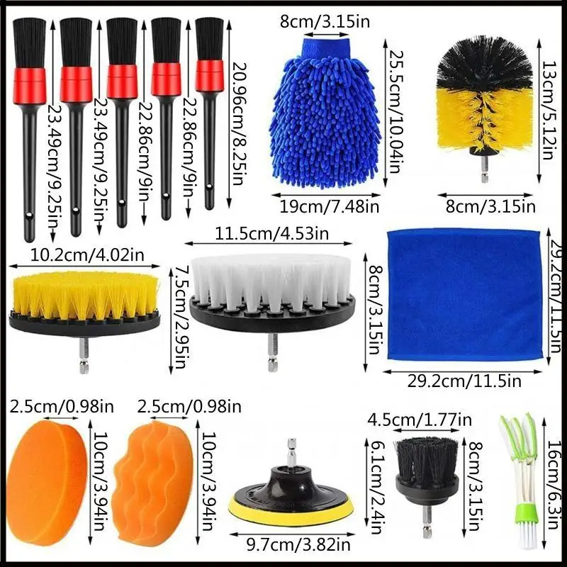 فرشاة أداة تنظيف السيارات مجموعة التفاصيل التلقائية التفاصيل التلقائية تلميع غسل غسل