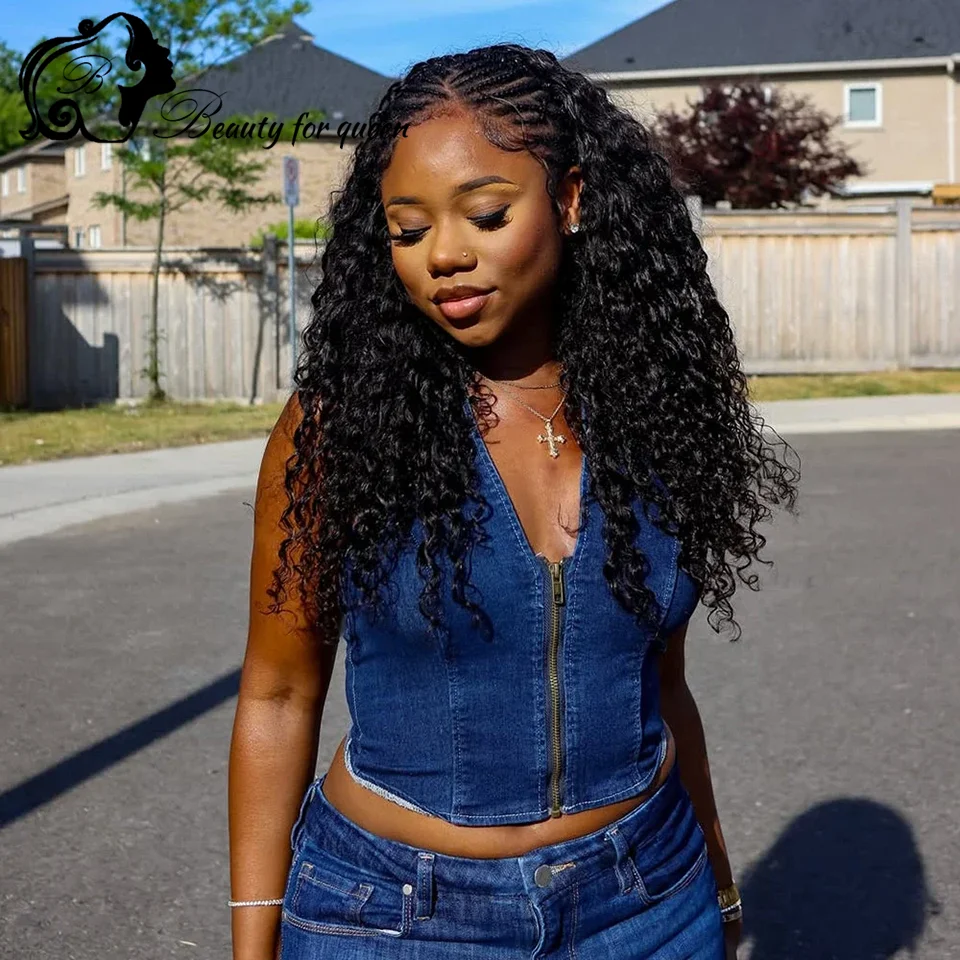 180% Curly Density Ombre Blonde Invisible Lace Melting Lace Front Human Hair Wigs Dark Roots Glueless 13x4 Lace Frontal Wig