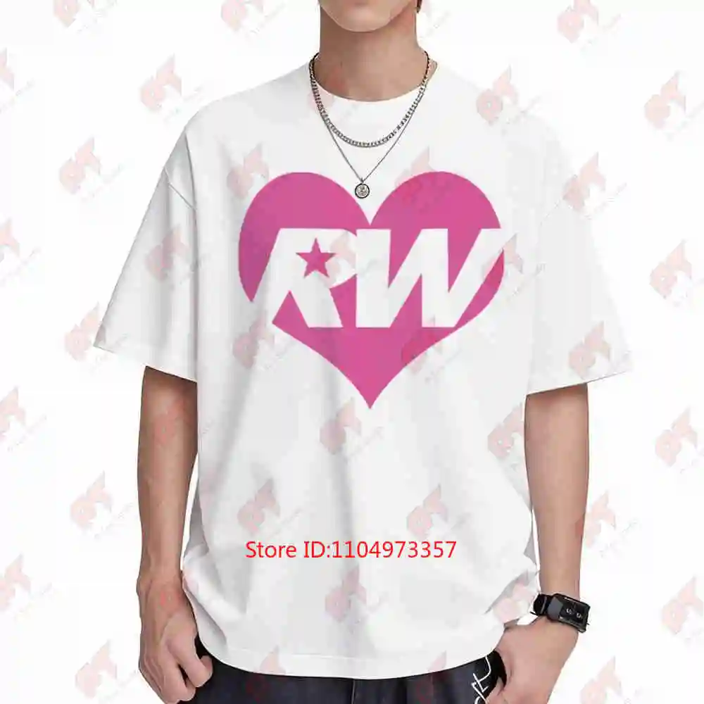 Robbie Williams 2025 Tour RW Heart Signature Short Sleeve Tee 100% Cotton T-Shirt