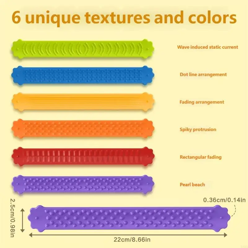 Y88D Clap on Bracelet Silicone Wristband Children Texture Stimulation Stress Reliever
