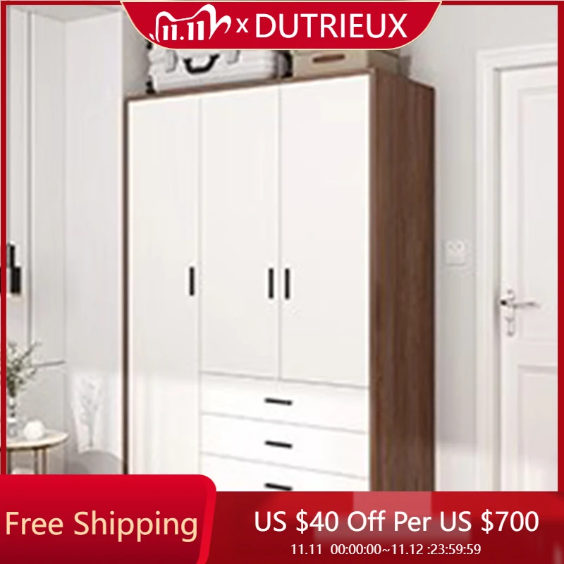 

Wooden Open Closet Storage Organizer Bedroom Partitions Wardrobe Shelf Minimalist Space Saving Guarda Roupa Furniture For Room