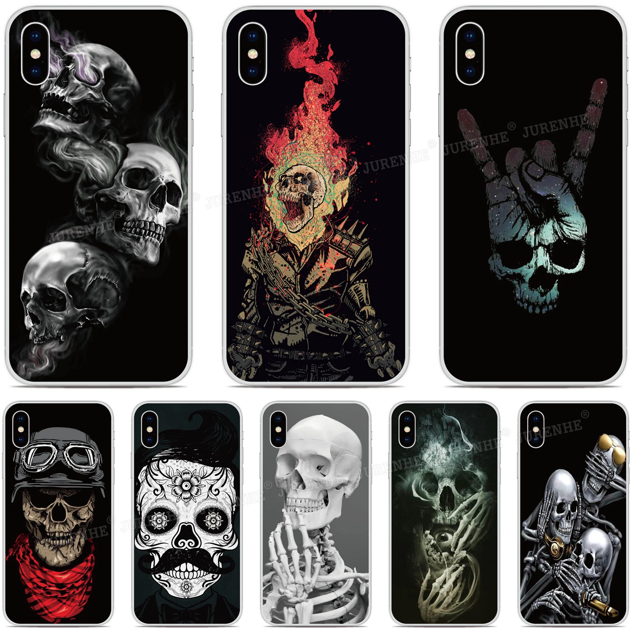 Skeleton Skull Bone Phone Case For UMIDIGI G9 G6 Note 90 G5A G5 Mecha G3 F2 A15 A15C A15T A9 A11 A13 Pro Max Bison X20 GT Cover