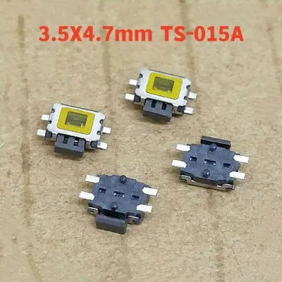 50Pcs/lot 3.5*4.7 TS-015A Medium Turtle Touch Button Micro Switch ON/OFF For Arduino Maker Induction Camera