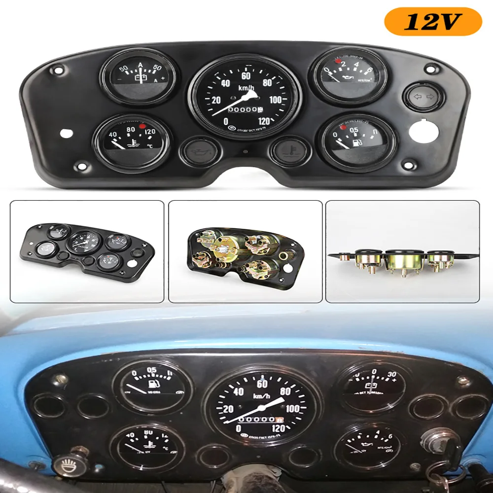 

5-in-1 dashboard digital cluster universal- Water Temperature Voltmeter Multifunctional For Automotive board Instrument