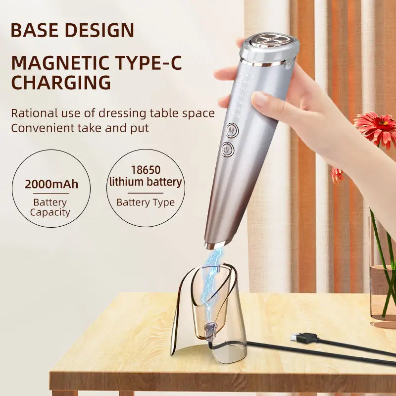 Face Care Beauty Machine Rejuvenescimento da pele em casa, quente e frio, EMS Led, Dispositivo de beleza, Massageador Facial, Novo, 2022, Quente